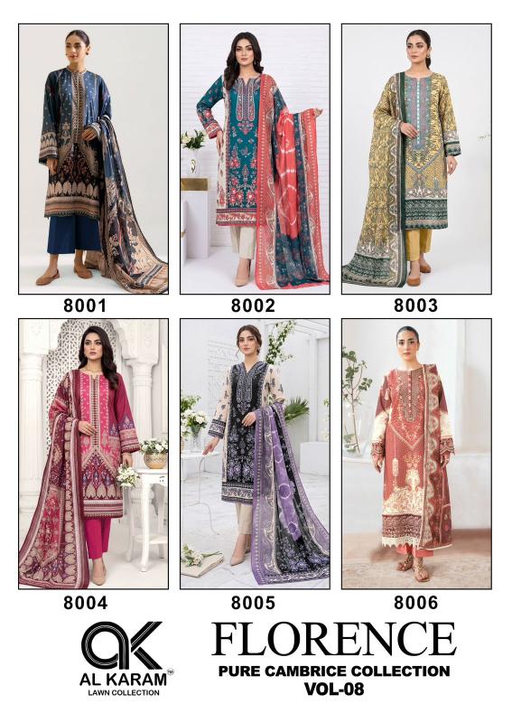 AL karam florence vol-8 designer salwar suit wholesaler in durg